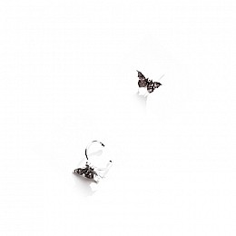 Серьги Бабочки с круговой и прямой штангами K-POP 2шт Bioworld (13664)