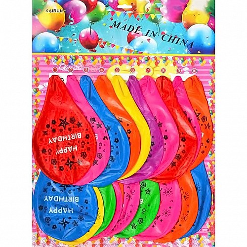 Воздушный шарик-гигант "Happy birthday" Bambi 11-99 20 штук 8 г/м²
