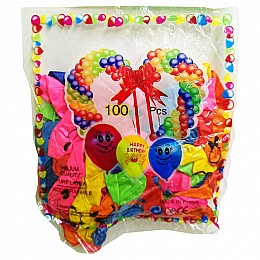 Воздушні кульки "З Днем народження" Bambi 11-91, мікс кольорів, 100 штук