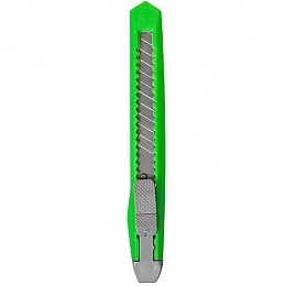 Нож канцелярский Bambi 804 13 х 2 см лезвие 9 мм Green