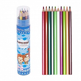 Набір олівців 12 кольорів Bambi 6120 у тубусі Синій