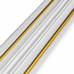 Самоклеючий плінтус РР білий із золотою смужкою 2300*140*4мм (D) SW-00001812 Sticker Wall