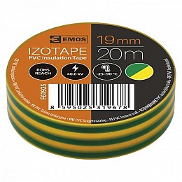 Ізолента EMOS PVC 19/20 GREEN/YELLOW