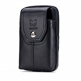 Напоясная сумка Bull T1398А для смартфона из натуральной кожи 18 × 11 × 3 Черный