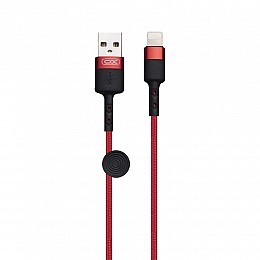 Кабель USB XO NB117 USB - Lightning Червоно-Чорний