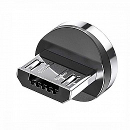 Коннектор магнітний для кабеля зарядки Topk Led AM23 Micro-USB Black (my020-hbr)
