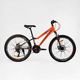 Велосипед спортивний Corso 24" GRAVITY 21 швидкість 12’’ Orange (137754)