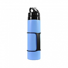 Складная силиконовая бутылка CUMENSS Blue 600 мл