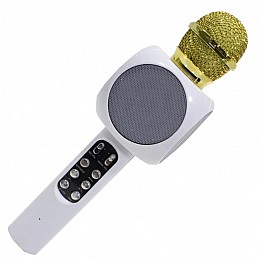 Бездротовий Bluetooth мікрофон для караоке WS-1816 Білий