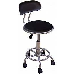 Кресло на роликах Бэйсик SDM, регулируемое по высоте, искусственный кожзам Черный (hub_cNzZ97774)