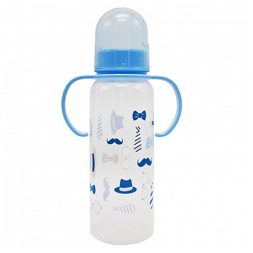 Бутылочка пластиковая с ручками Mega Zayka MGZ-0207(Blue) 250 мл