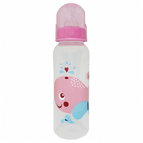 Бутылочка для кормления "Кит" Mega Zayka MGZ-0206(Pink) 250 мл