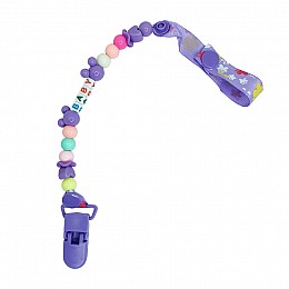 Держатель для пустышки Baby Mega Zayka MGZ-0503(Violet) 34 см