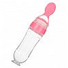 Пляшка-ложка для годування новонародженого 20 х 5 см 2Life Рожевий (n-1336)