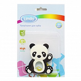 Прорезыватель для зубов Панда черный Lindo (LI 329)