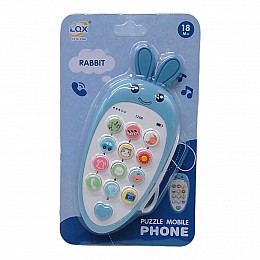 Развивающая игрушка Морковка-телефон голубой Mic (188-5A1)