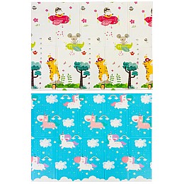 Графічний термо килимок у сумці Baby Home Textile Animals 2-х сторонній 180х120х0.8 см Кольоровий (103446)