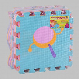 Игровой коврик-пазл массажный TK Union Group 16 деталей Разноцветный (98665)