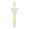 Силіконова зубна щітка Mumlove Mega Zayka MGZ-0707(Yellow) з обмежувачем