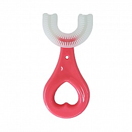 Детская Зубная щетка-капа Mega Zayka MGZ-0704(Pink) с ограничителем