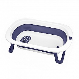 Детская складная ванночка для купания Bestbaby BS-10 Blue + White