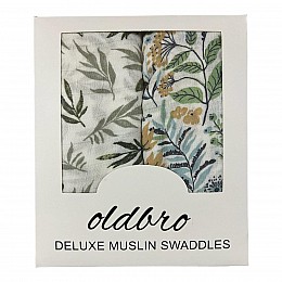 Набор муслиновых детских пеленальных одеял OldBro комплект 2 шт 100х120 см field store