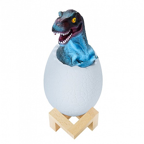 Настільний 3D світильник RIAS "Динозаврик в яйці" акумуляторний з пультом (3_02531)
