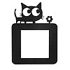 Декоративная накладка на выключатель Chilian RD900BC рамка с котенком Черный