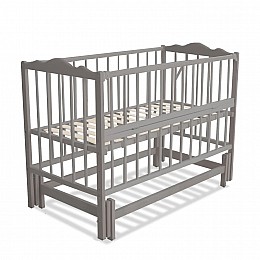 Кроватка детская с откидной боковиной Наталка Ангелина-2 120 х 60 см Grey (129954)