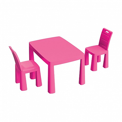 Дитячий пластиковий Стіл і 2 стільці DOLONI TOYS 04680/3 рожевий