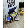Еко-ігровий набір для дітей Baby Comfort стіл з нішою + стілець синій