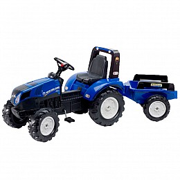 Педальный трактор для детей с прицепом New Holland Falk IG31856