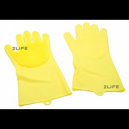 Перчатки силиконовые многофункциональные уборка, чистка, мытье посуды, ухваты 2Life Желтый (n-530)