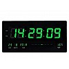 Настінний електронний LED годинник Digital Clock 4622 Чорний із зеленим