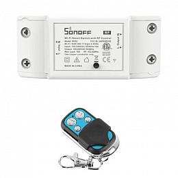 Wi-Fi реле з пультом управління Sonoff basic R2 RF 433 Білий