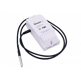 Бездротовий Wi-Fi вимикач Sonoff TH16 16А/3500В + Датчик температури DS18B20 Білий
