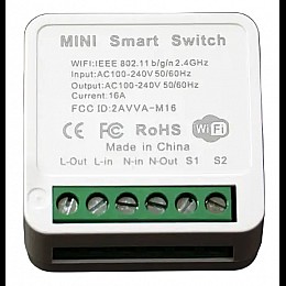 Розумний бездротовий вмикач RIAS M-16 Wi-Fi 220V 16A/3520W White (3_01781)