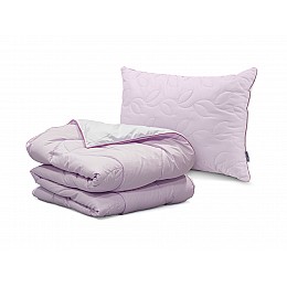Набор одеяло и классическая подушка Dormeo Лаванда 140x200 см Фиолетовый/Белый