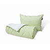 Набір ковдра та класична подушка Dormeo Бамбук 200x200 см Зелений/білий