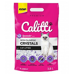 Наполнитель для кошек силикагель Calitti CRYSTALS с лавандой 3,8л