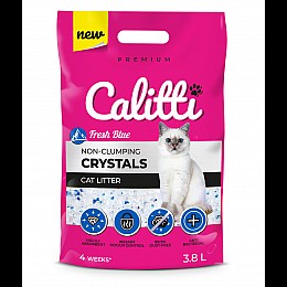 Наполнитель для кошек силикагель Calitti CRYSTALS горная свежесть 3,8 л