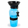 Портативная поилка с чашей для собак SUNROZ Dog Bottle 500 мл Синий (SUN0856)