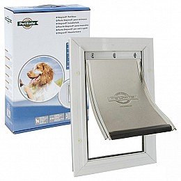 Дверця для собак середніх порід PetSafe Staywell Aluminium Medium 277 х 400 мм Білий (5011569105872)