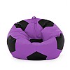 Кресло мешок Мяч Оксфорд 100см Студия Комфорта размер Стандарт Фиолетовый + Черный