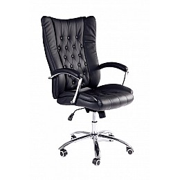 Офісне крісло керівника BNB CaesarDesign хром Anyfix Екошкіра Чорний