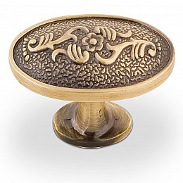 Мебельная ручка-кнопка Kerron 40мм античная бронза (RK-009 BA)