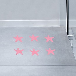 Міні килимки для ванної протискользящі Xinfugu AST-014 8.5х8.5 см 6 шт. Рожевий