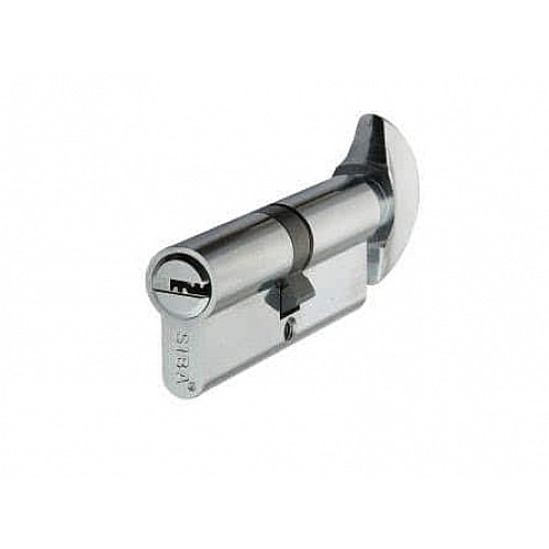 Цилиндр Дверной Siba Перфорированный Ключ-Вороток 120 Мм Хром (240648)