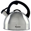 Чайник для плити зі свистком 2,5л MAGIO MG-1192 Steel/Black