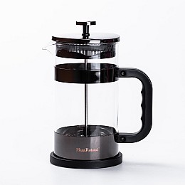 Френч-пресс стеклянный чайник TS Kitchen Haus Roland 1 литр с фильтром черный (HP33538B)